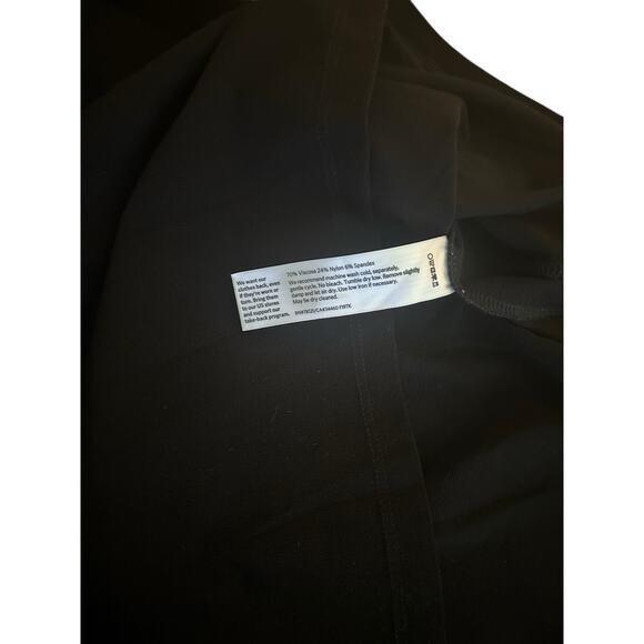 Eileen Fisher Black Washable Stretch Crepe Square Neck Knee Length Dress M $228 - Picture 3 of 10